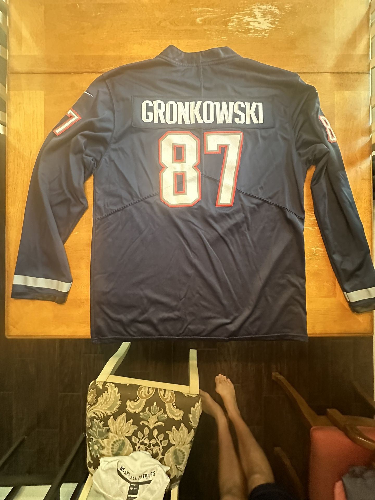 Gronkowski Patriots Long Sleeve Jersey 