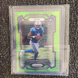 2023 Panini Prizm #343 Anthony Richardson Green Pulsar RC Indianapolis Colts