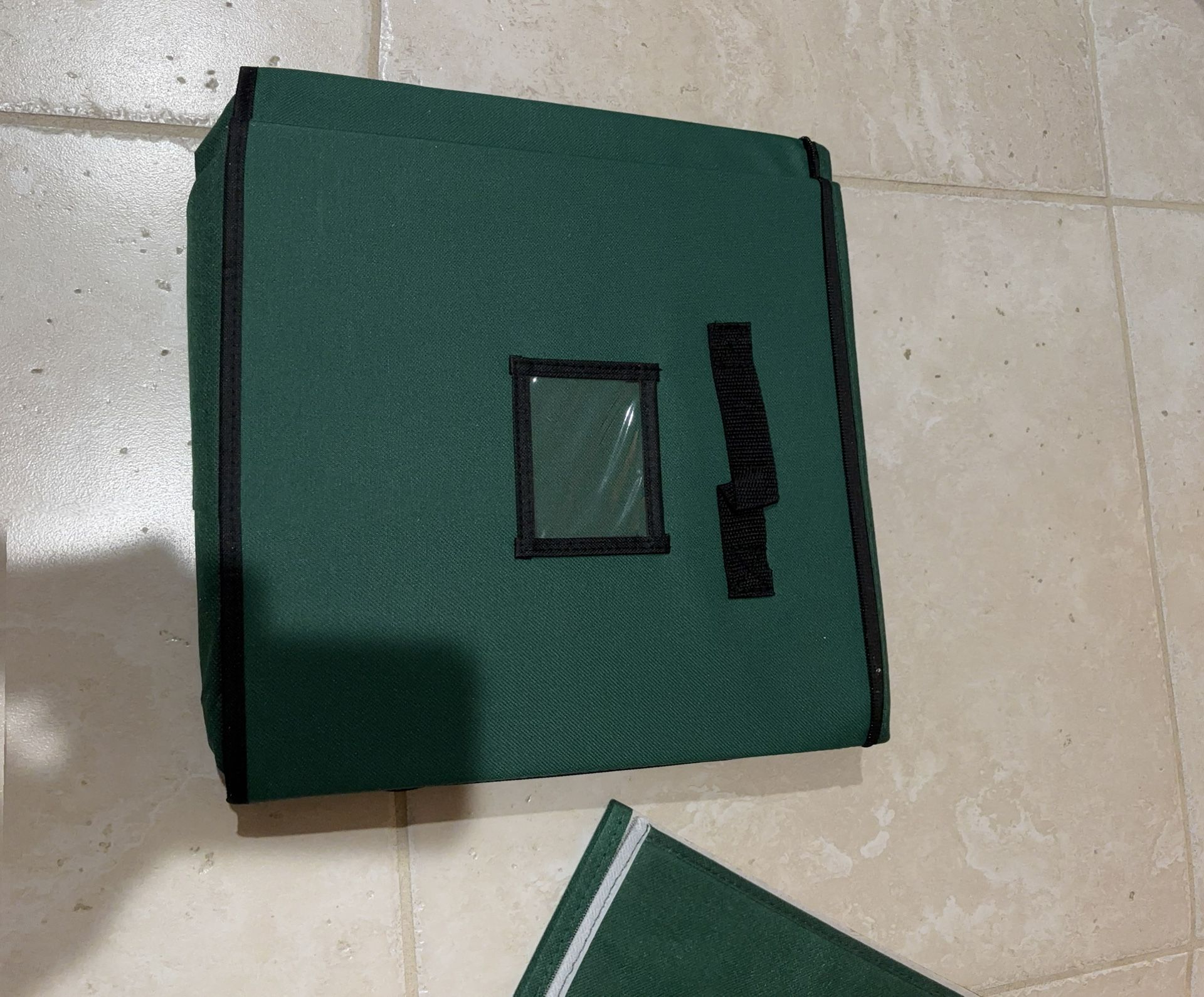 New Christmas in July Ornament organizer storage box with lid by Granny Says. color Green . durable