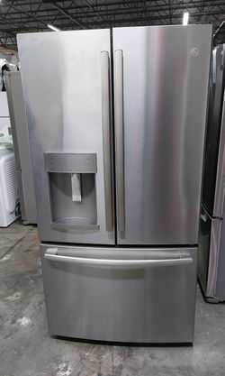 GE 3-Door Refrigerator Stainless Steel FrenchDoor