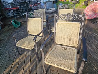 Price is firm.. four beautiful aluminum patio chairs