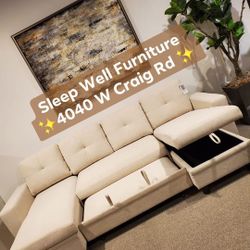✨️ Sectional Sleeper 🌟 Furniture Queen Bedrooms, Dining Avail 