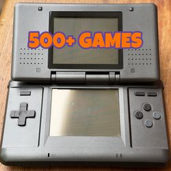 500+ Games - Original Custom Japanese Nintendo DS Handheld Console - Black