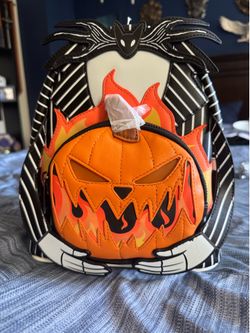 Disney The Nightmare Before Christmas Jack Skellington Pumpkin Glow Mini Backpack NWT
