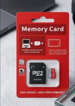 256GB MicroSD Card with Adapter