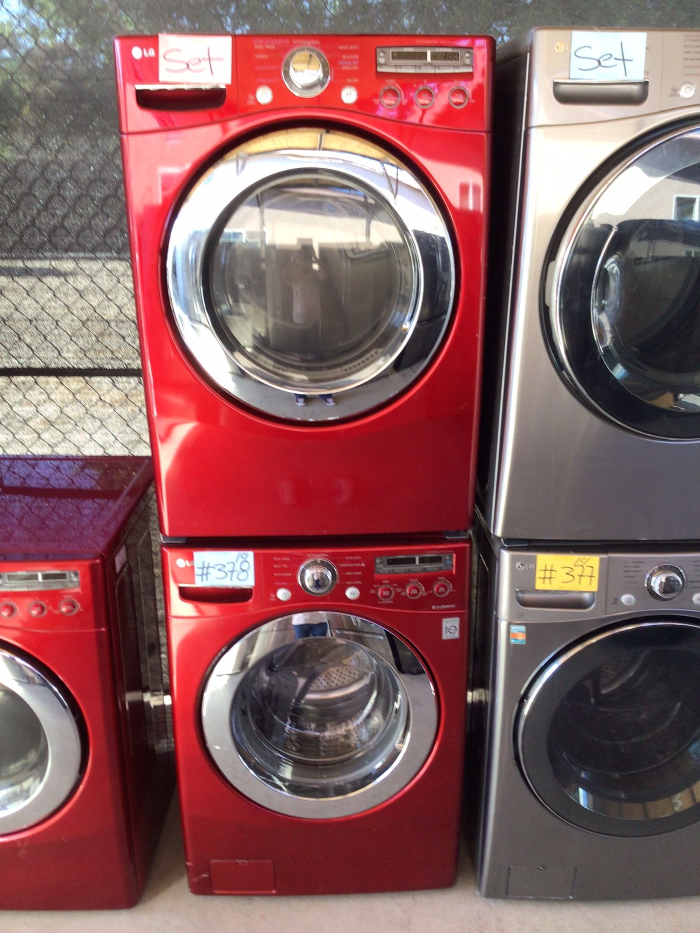 Red Washer And Dryer