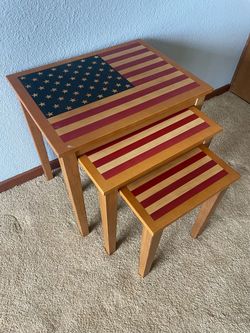 American Flag Tables