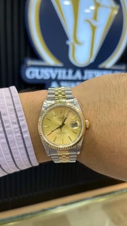 Rolex Datejust 36MM Tapestry Dial Two Tone Jubilee FULL SET