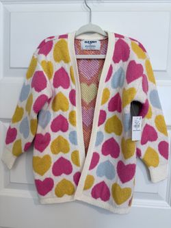 Old navy cardigan heart - new