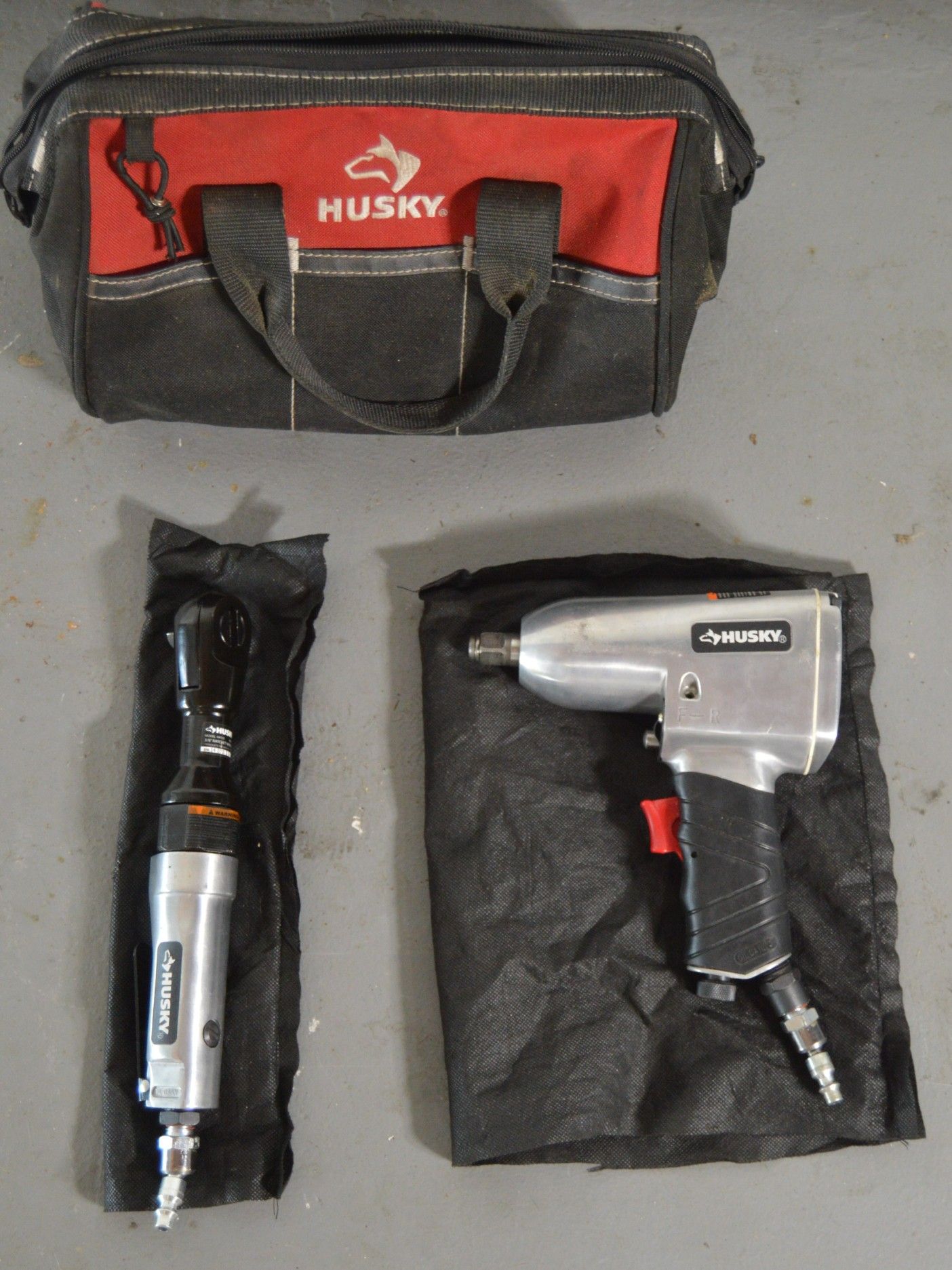 HUSKY 1/2 in. Impact Wrench and 3/8 in. Ratchet Wrench Combo with BAG
