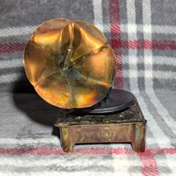 Vintage Mini Toyo Brass Music Box Star Dust Theme made in Japan Tested & Works