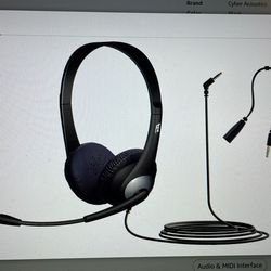 Cyber Acoustics 3.5mm Stereo Headset for Work, Phone, School, Classroom, Call Center!