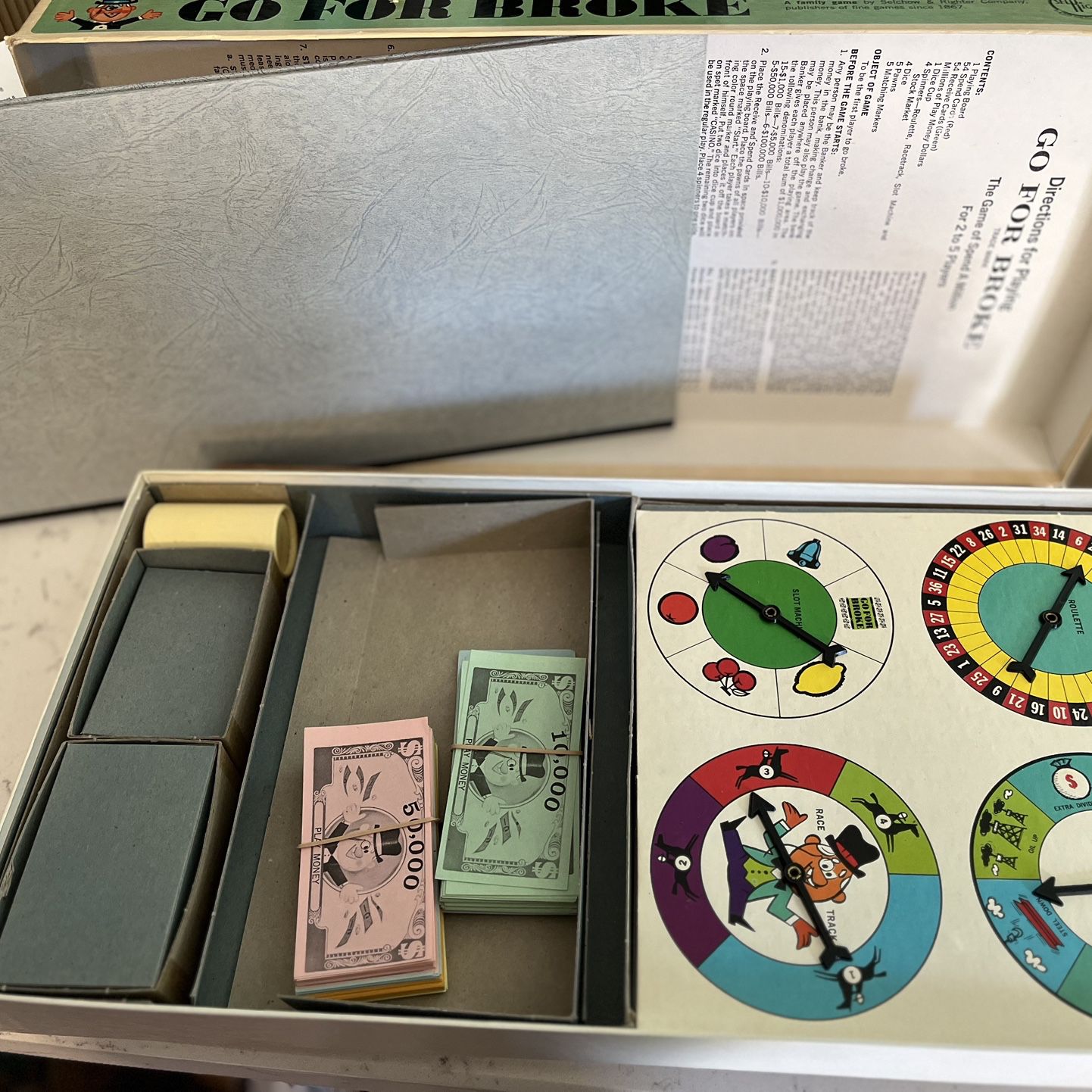 Vintage Board Game Go For Broke 1965