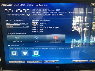 ASUS Z87M-Plus Motherboard + Intel i5-4570 3.2GHZ + 8GB DDR3 RAM - Tested