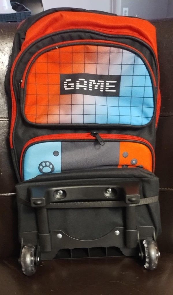 Unisex Gamer Rolling Backpack (Switch Design)