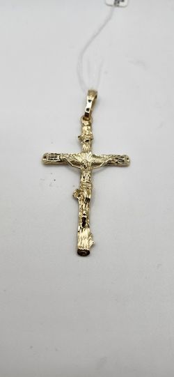 14kt Gold Crucifix Pendant 10.8G