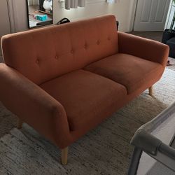 Orange Midcentury Couch 