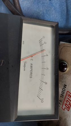 Simpson 0 to 1 amp ac ammeter