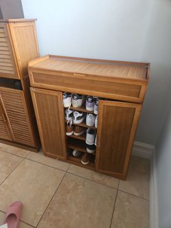 Bamboo Shoe Storage Cabinets