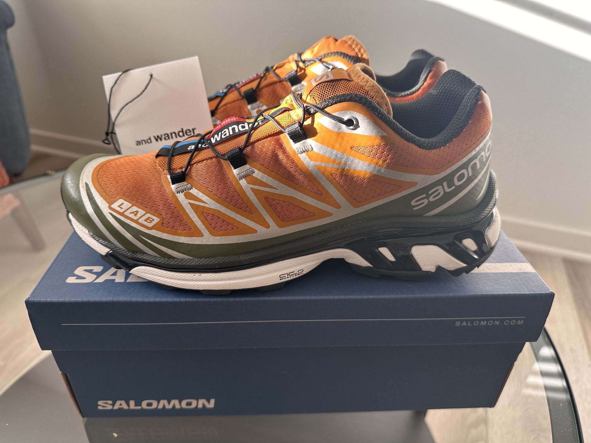 Salomon XT-6 ADV x And Wander 'Golden Oak' ‘Camel’ M8/W9 Golden Oak/Olive/Black