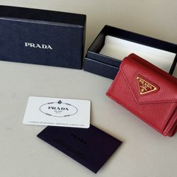 Prada Small Wallet Red 