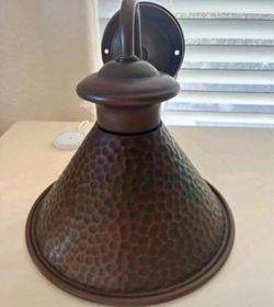 Hammered Bronze Wall Sconce Light Fixture