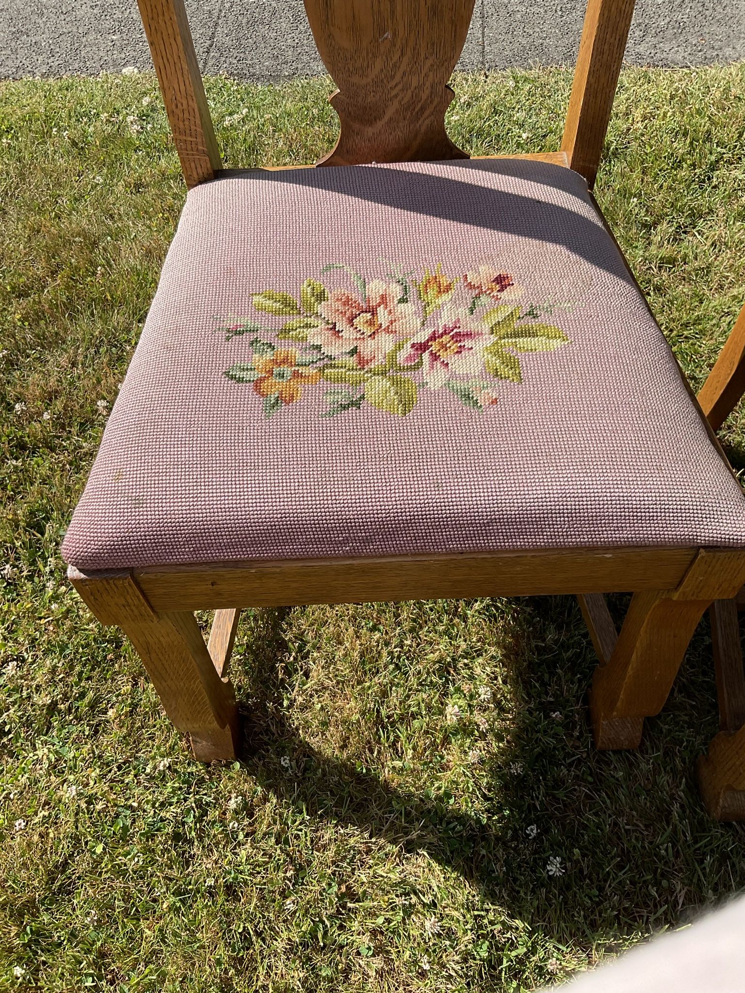 A Pair Of Antique Needlepoint Chairs