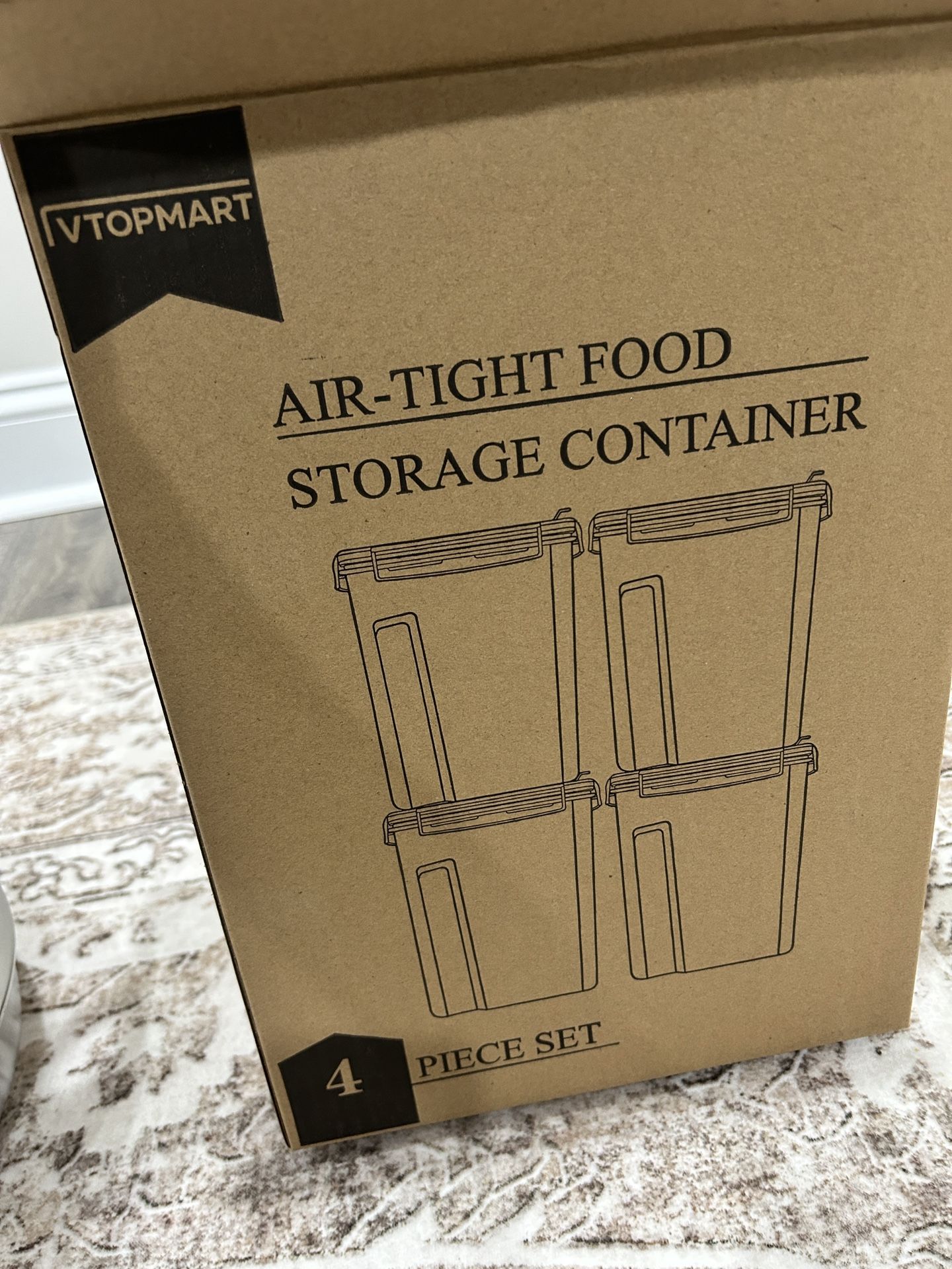 Large Cereal Storage Container Set 4