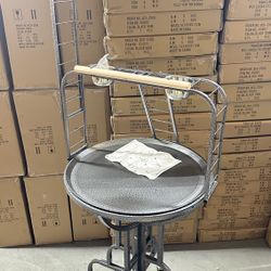 Parrot Bird Play Perch Rolling Stand 