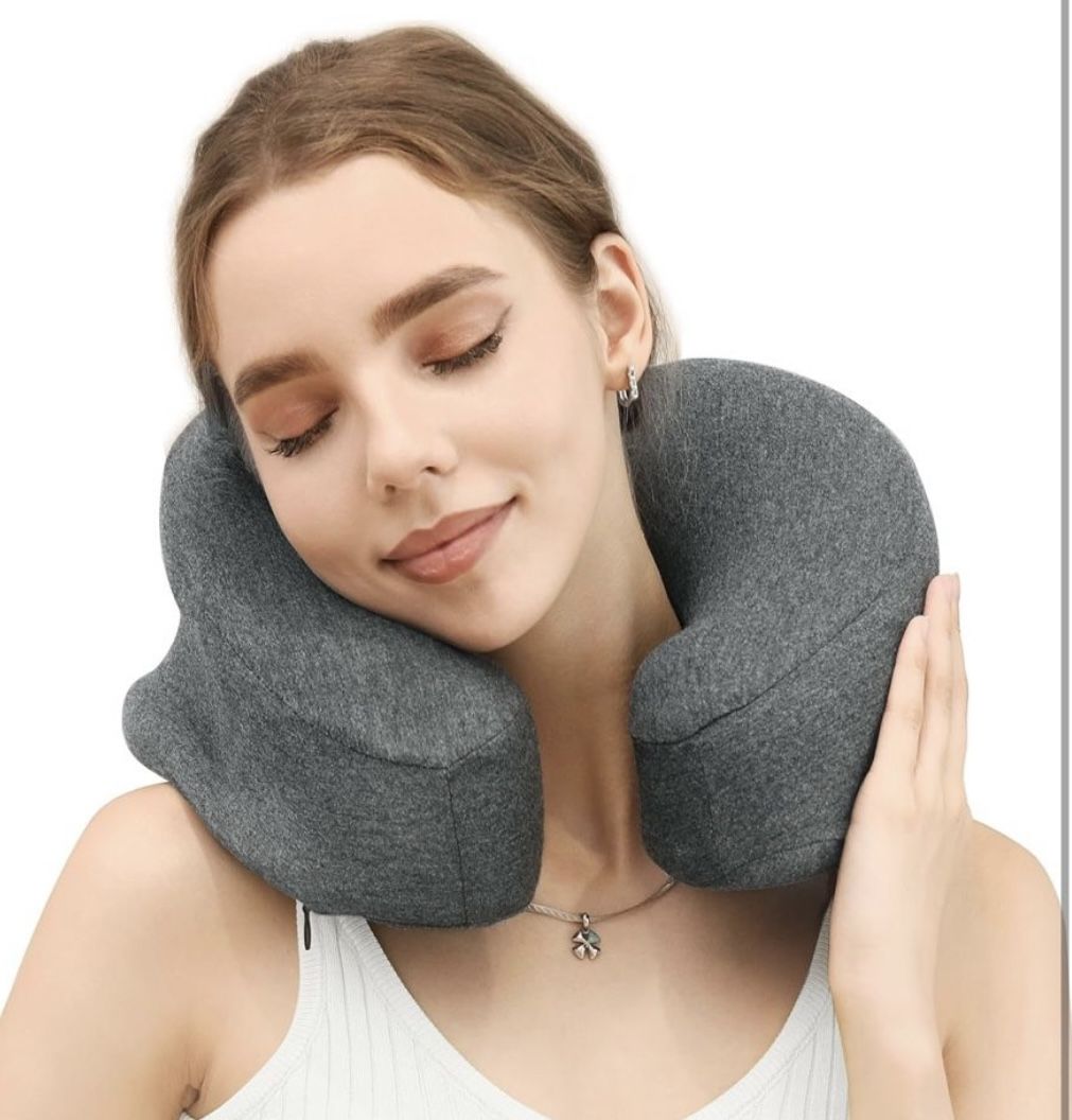 Memory Foam Neck Pillow For Car And Airplane Desk Napping  Pillow
