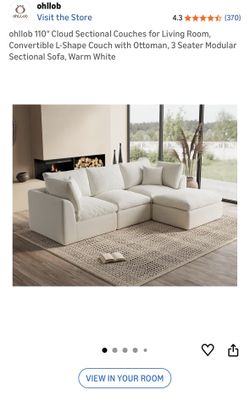 Off white Boneless Couch. Brand New