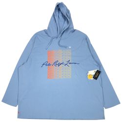 Polo Ralph Lauren Lightweight Hoodie 4XL Big 4XLB Blue Sweatshirt Pullover PRL