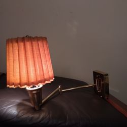 1960's Brass Swing Arm  Wall Lamp