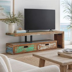 46.5" Industrial Artistic TV Stand (Expandable to 78.7") made w/ Reclaimed Wood by VidaXL [NEW]  **Retails for $233