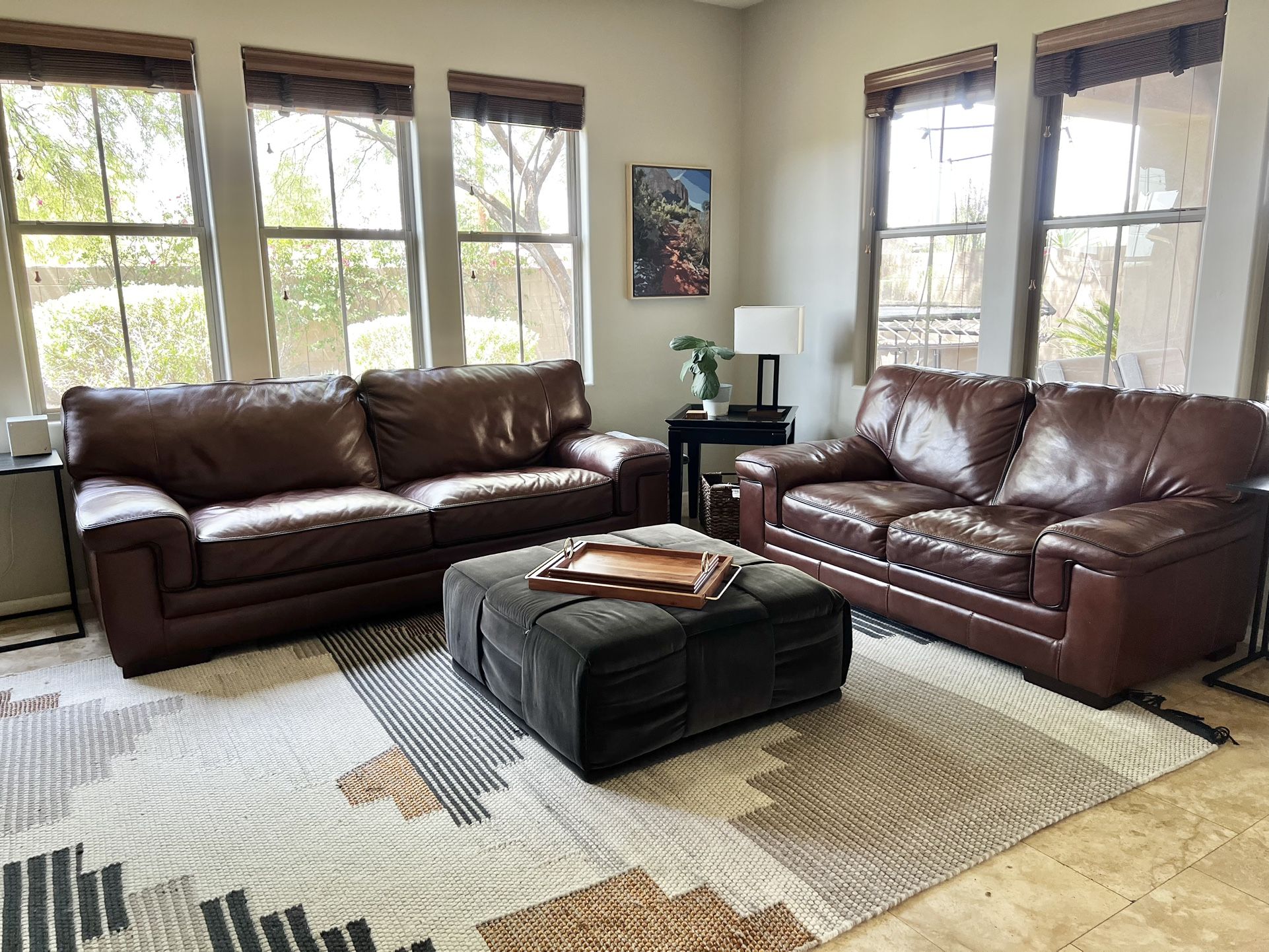 Leather Sofa & Loveseat