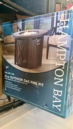 Hampton Bay 35-Inch Outdoor Gas Fire Pit