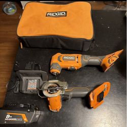 RIDGID 18V Cordless Tool Set with Battery and Charger