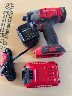 Craftsman 20 volt 1/4” impact driver with 2AH battery and charger