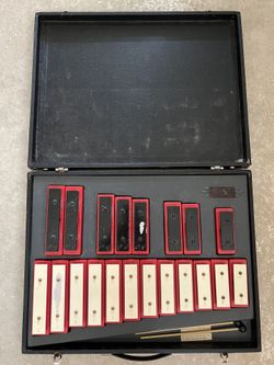 Rhythm Band Chromatic 20 Note Resonator Bell Set Mallets  Vintage