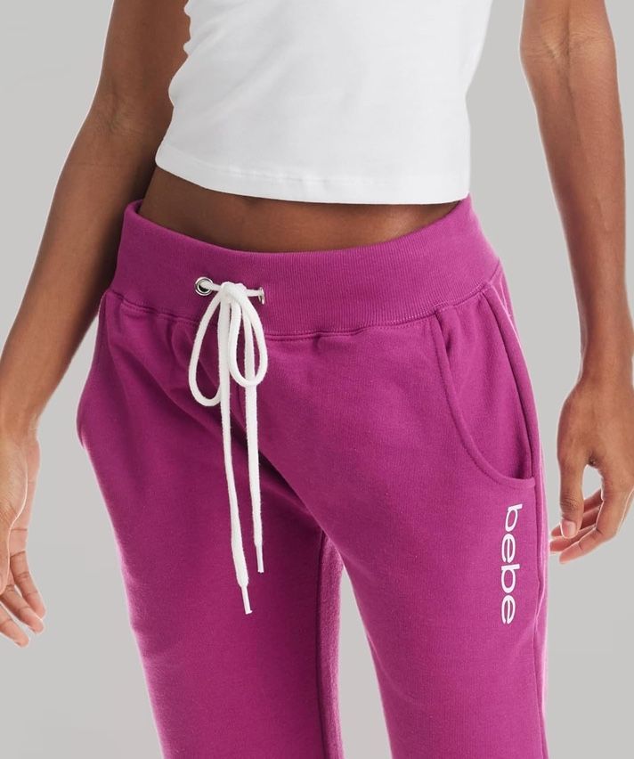 bebe  Womens Sweatpants French Terry Joggers
