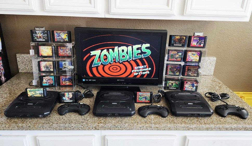 Some Complete Sega Genesis sets with games!!