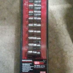 Icon 3/8 Drive 12 Piece Impact Swivel Socket Set 