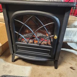 New Dimplex Compact Fireplaces Electric Stove - In A Matte Black Finish And Working Door 