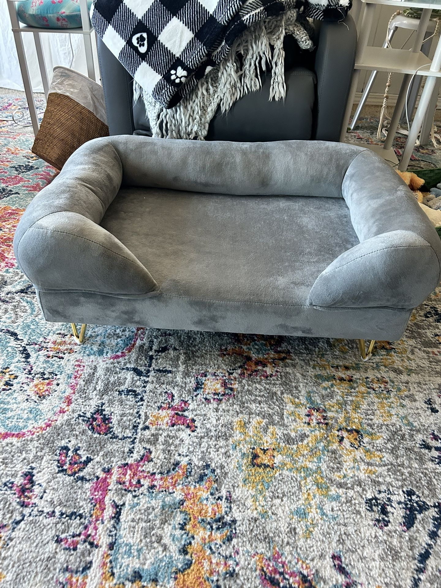 Plush Modern Velvety Dog Bed