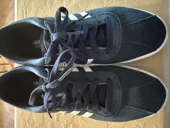 Adidas Navy Suede Low-Top Sneakers