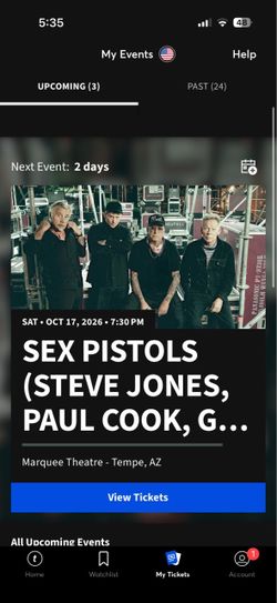 The Sex Pistols Tickets