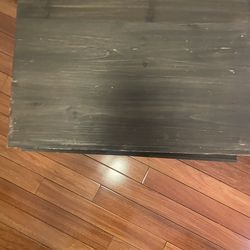 Modern Wood Side Table with Drawer & Built-In Power Outlet / USB Ports