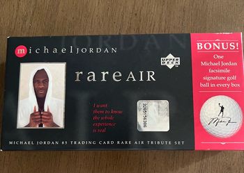 1997 Upper Deck Michael Jordan Rare Air Tribute Set 85 Trading Cards & Golf Ball