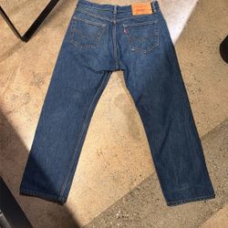 LEVIS 501 JEANS 33 X 30 DENIM PANTS USED