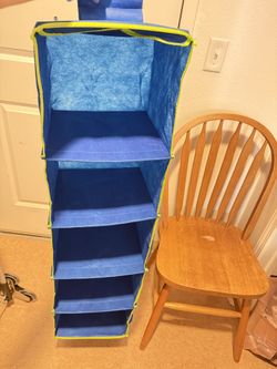 Blue 5-Shelf Hanging Closet Organizer Like New